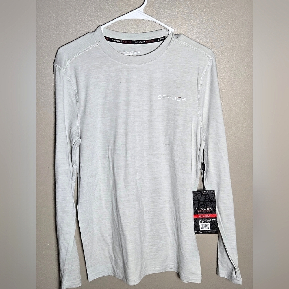 NWT‎ Men's Spyder Active Quick Dry Long Sleeve Tee Shirt, Size Small